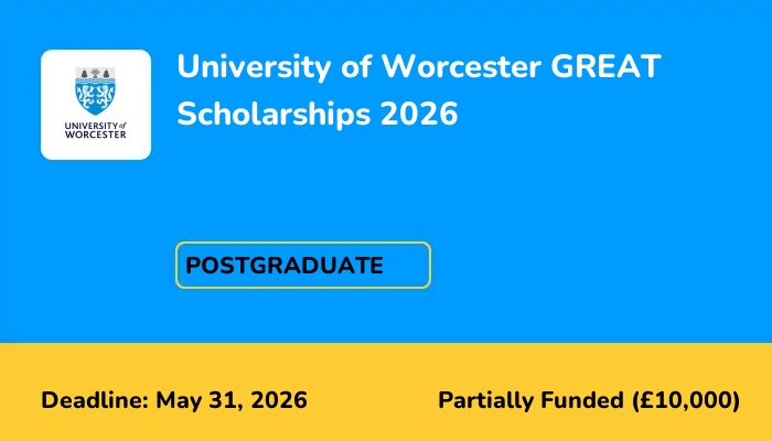 University of Worcester GREAT Scholarships 2026