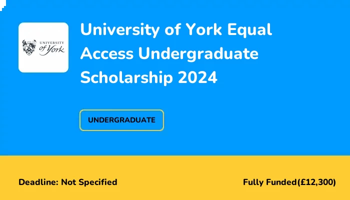 University of York Equal Access Undergraduate Scholarship 2024