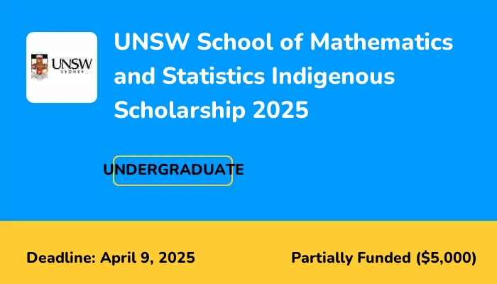 UNSW School of Mathematics and Statistics Indigenous Scholarship 2025