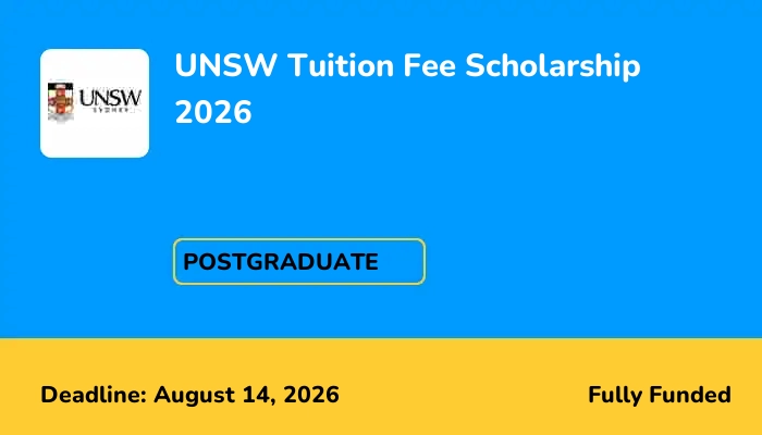 UNSW Tuition Fee Scholarship 2026