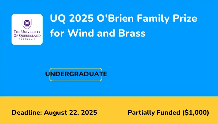 UQ 2025 O'Brien Family Prize for Wind and Brass