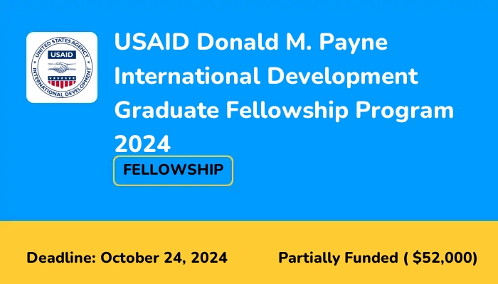 USAID Donald M. Payne International Development Graduate Fellowship Program 2024