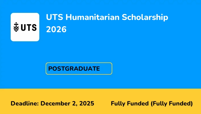 UTS Humanitarian Scholarship 2026