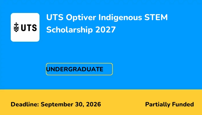 UTS Optiver Indigenous STEM Scholarship 2027
