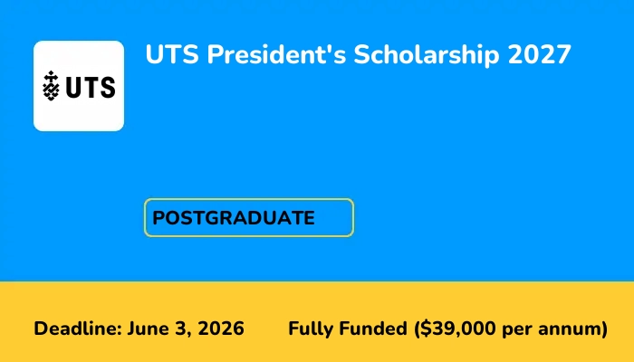 UTS President's Scholarship 2027
