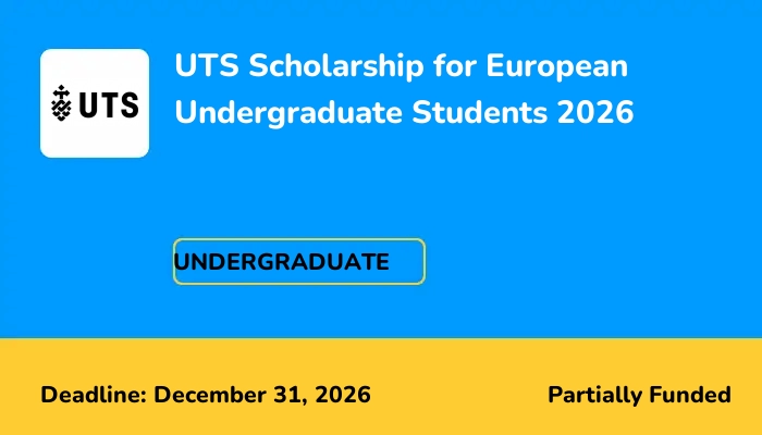 UTS Scholarship for European Undergraduate Students 2026