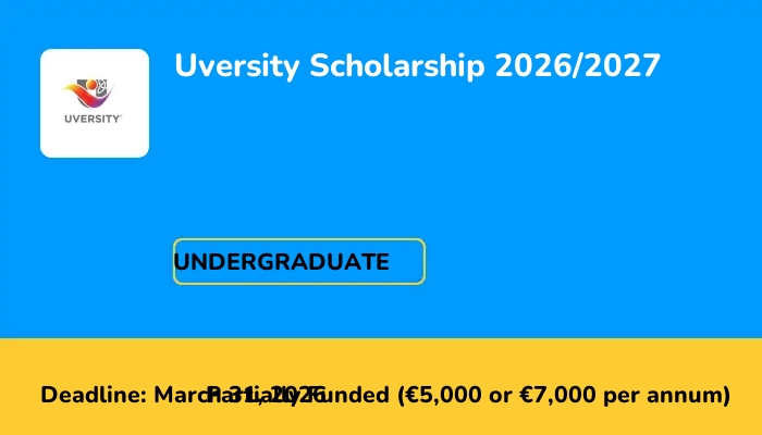 Uversity Scholarship 2026/2027