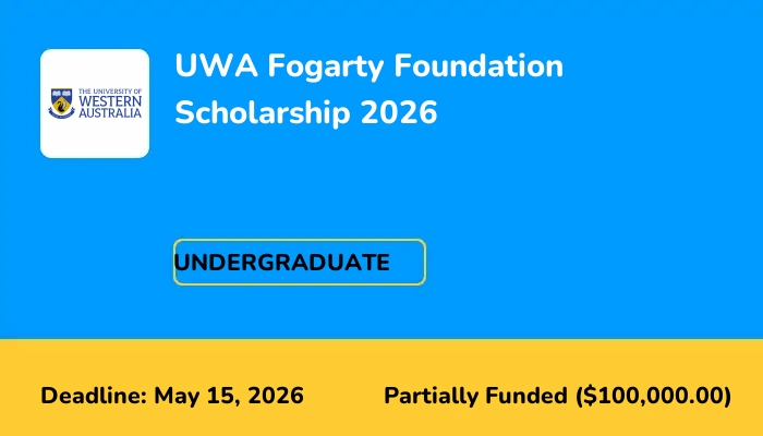 UWA Fogarty Foundation Scholarship 2026