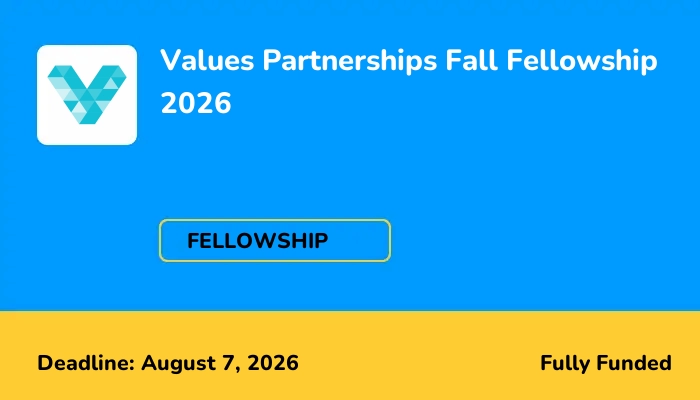 Values Partnerships Fall Fellowship 2026