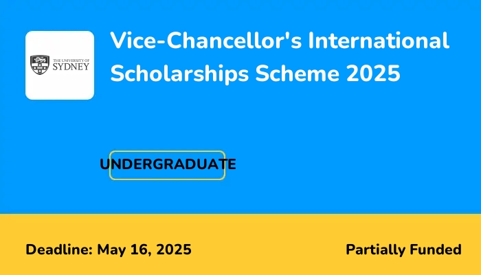 Vice-Chancellor's International Scholarships Scheme 2025