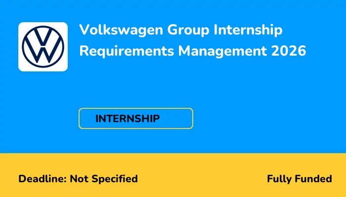 Volkswagen Group Internship Requirements Management 2026