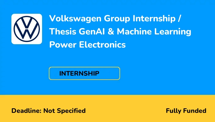 Volkswagen Group Internship / Thesis GenAI & Machine Learning Power Electronics