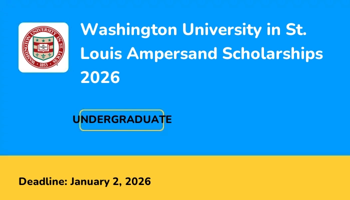 Washington University in St. Louis Ampersand Scholarships 2026