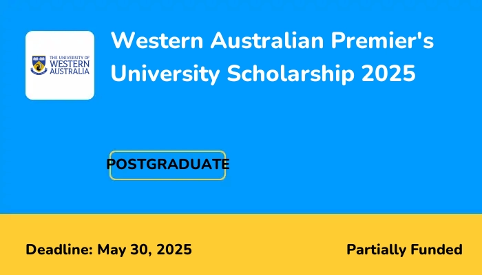 Western Australian Premier's University Scholarship 2025
