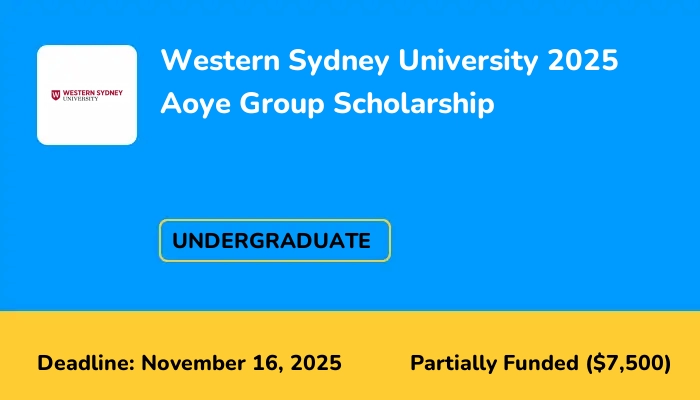 Western Sydney University 2025 Aoye Group Scholarship