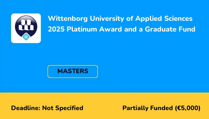 Wittenborg University of Applied Sciences 2025 Platinum Award and a Graduate Fund