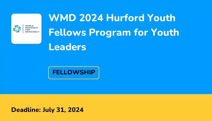 WMD 2024 Hurford Youth Fellows Program for Youth Leaders