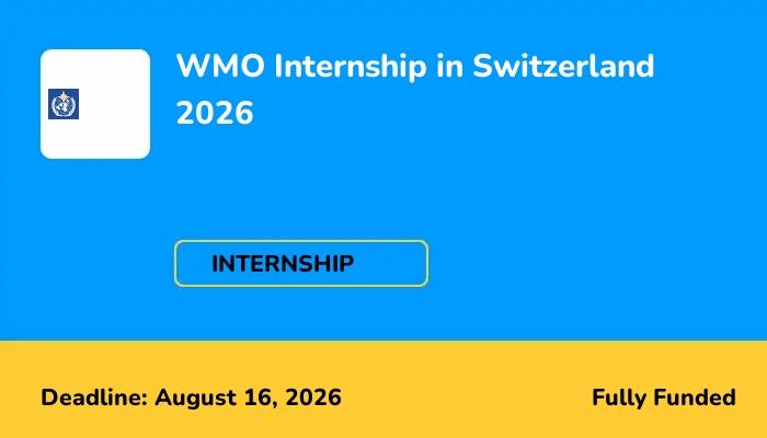 WMO Internship in Switzerland 2026
