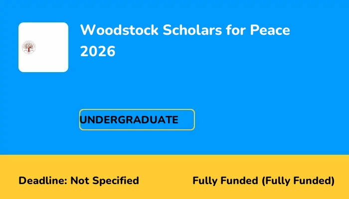 Woodstock Scholars for Peace 2026