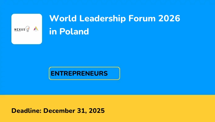 World Leadership Forum 2026 in Poland
