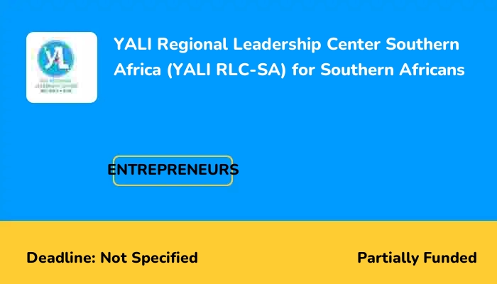 YALI Regional Leadership Center Southern Africa (YALI RLC-SA) for Southern Africans 2024